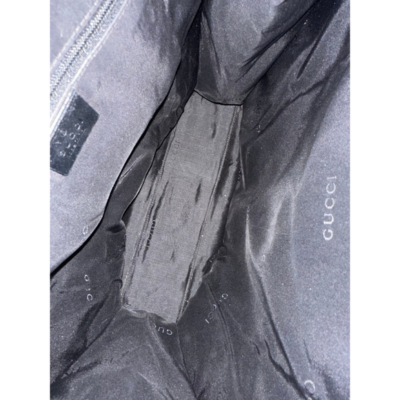 Gucci Black Monogram Canvas & Leather Jackie Tote Bag w/ Silver Piston Lock - Picture 11 of 14